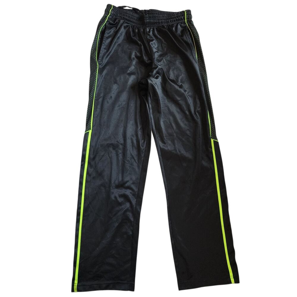 OT Sport Mens Athletic Pants Size M Black Green Straight Moisture Wicking Jersey